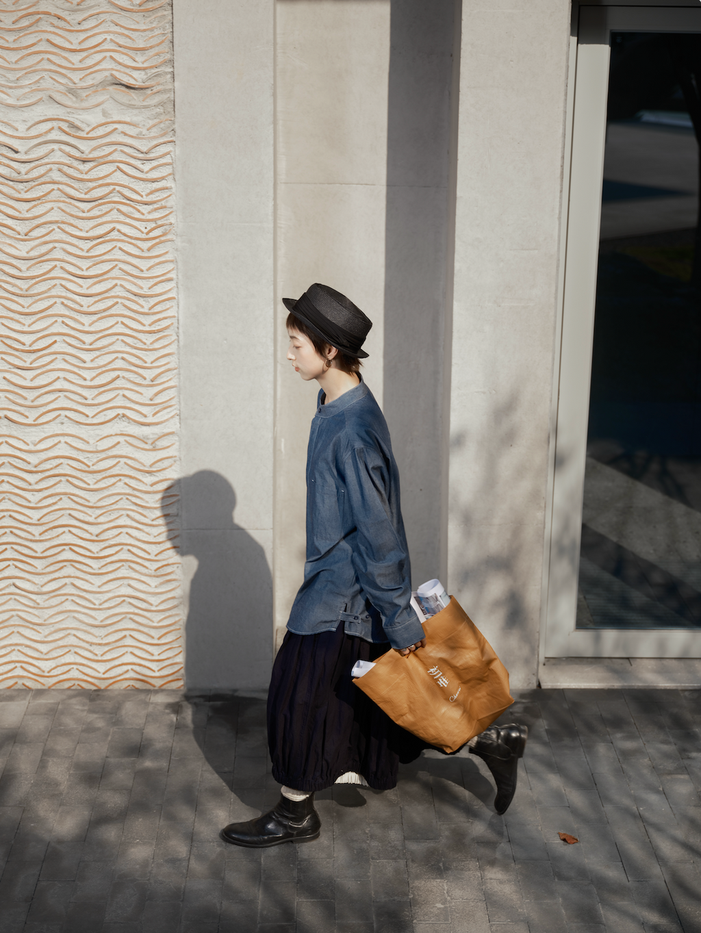 日系ベーシックデニムシャツ