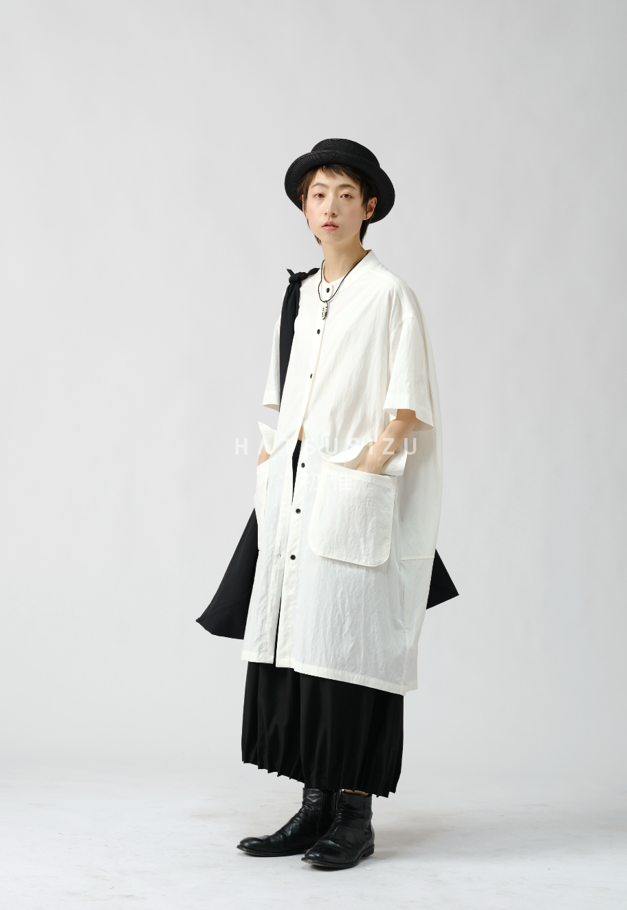 ミドル丈シャツ