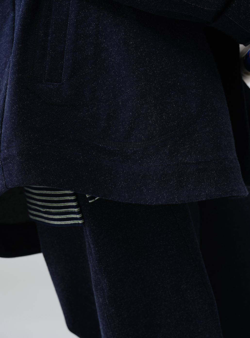 ニットデニムフーディーアウター