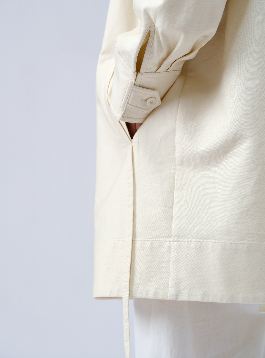 通勤感クルーネックトレンチ