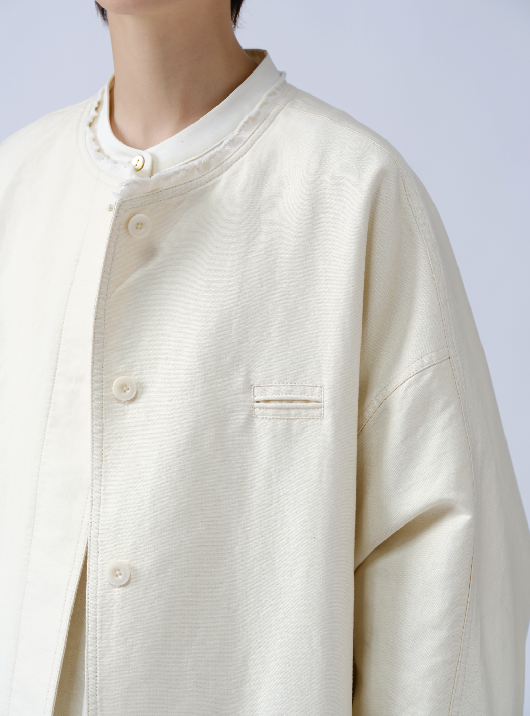 通勤感クルーネックトレンチ