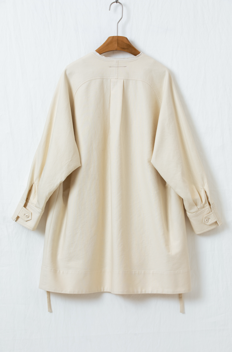 通勤感クルーネックトレンチ