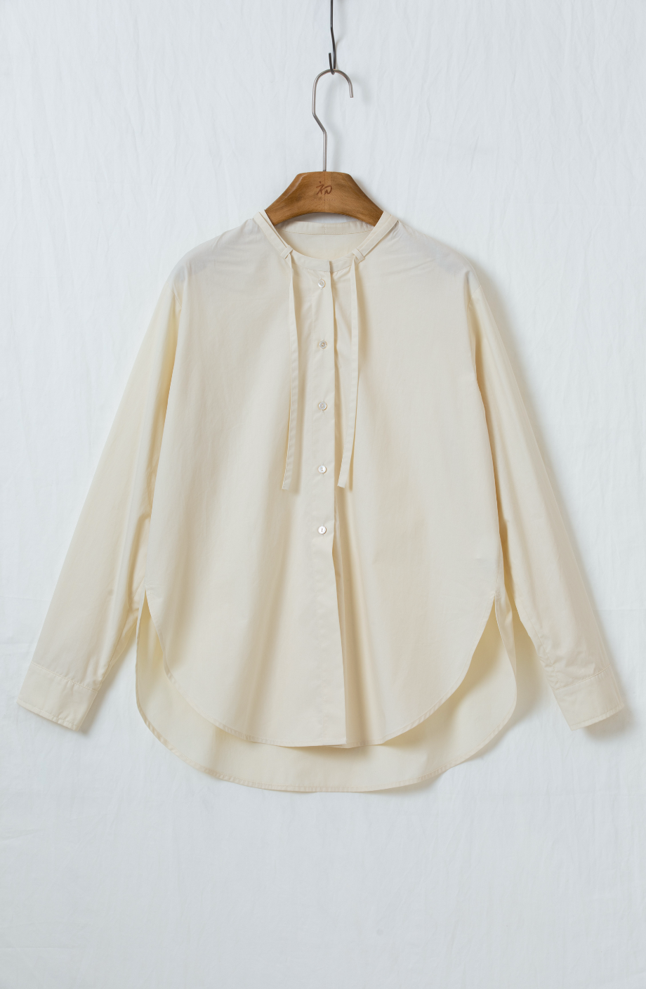 日系通勤スタンドカラーシャツ