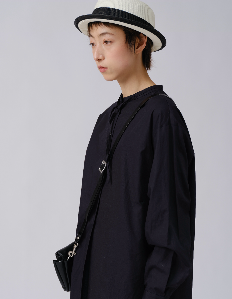 日系通勤スタンドカラーシャツ