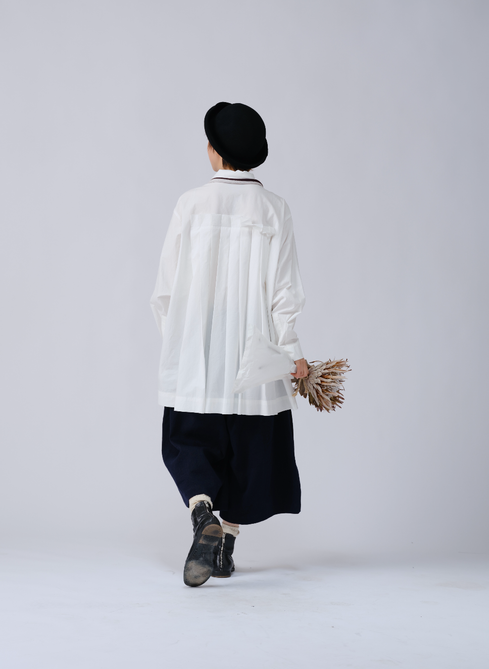 レイヤード風ヴィンテージスカートパンツ