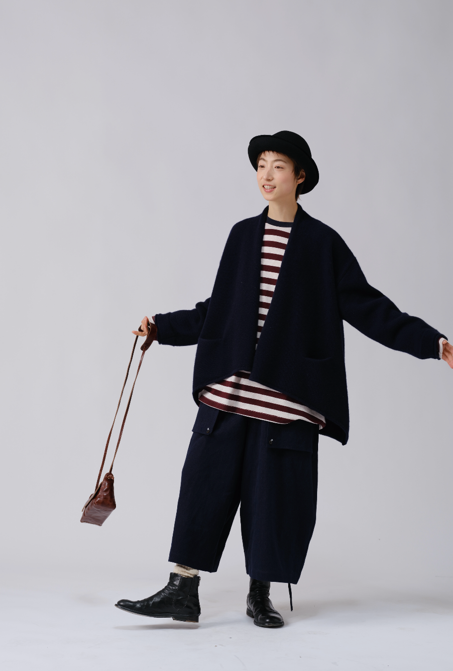 デザインニットカーディガン