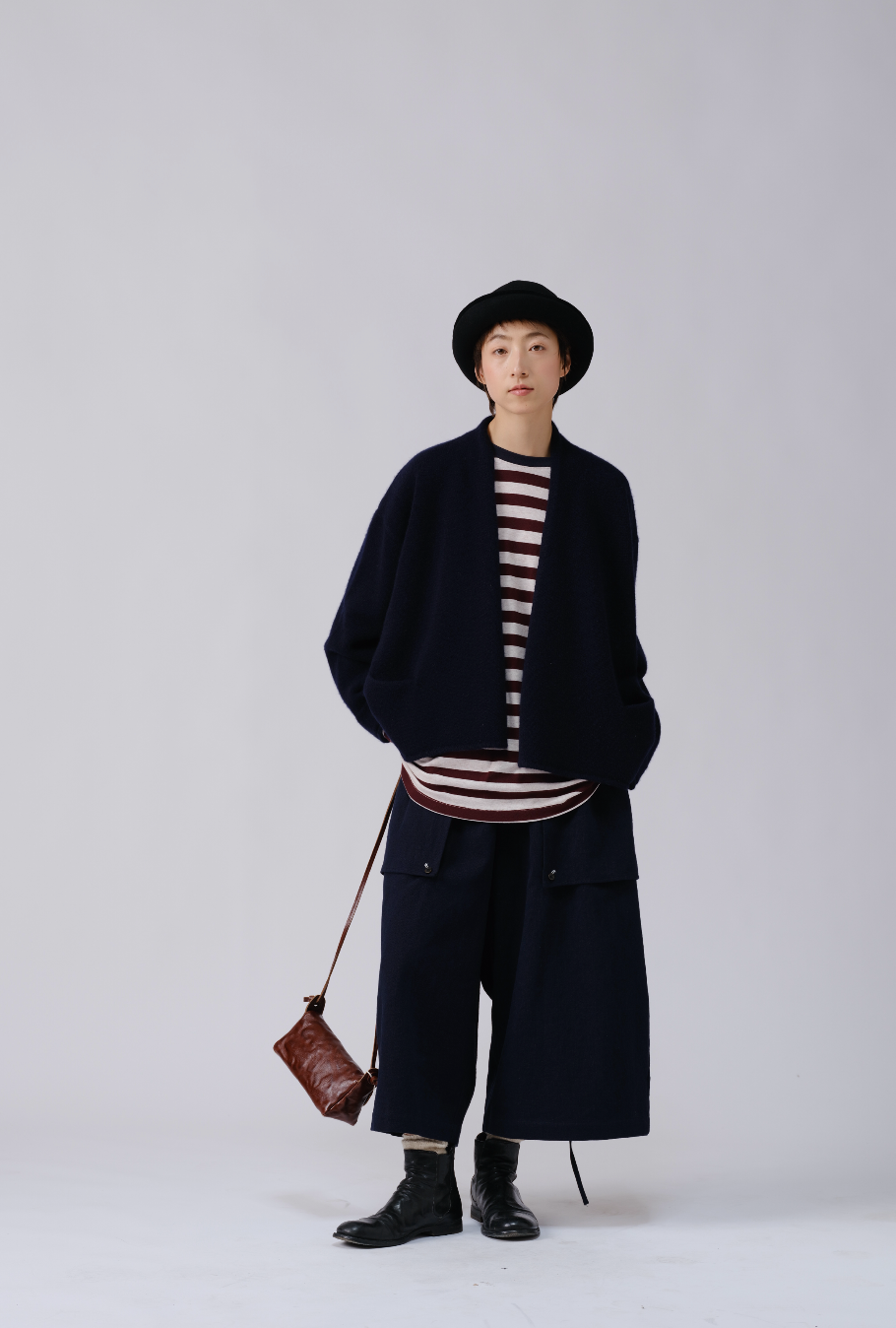 デザインニットカーディガン