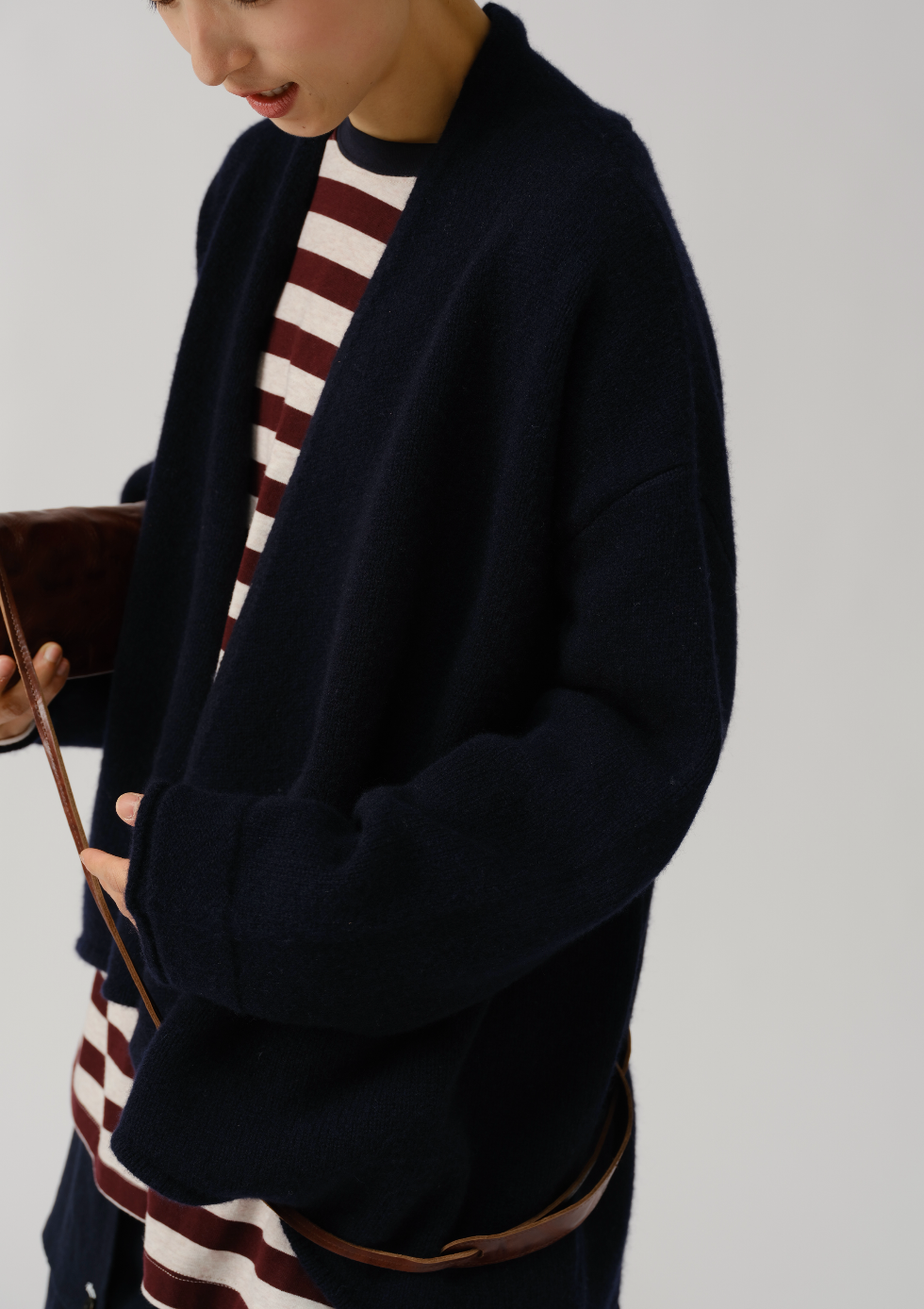 デザインニットカーディガン