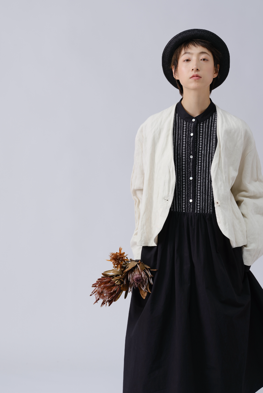 メタリックシワ加工ショートジャケット