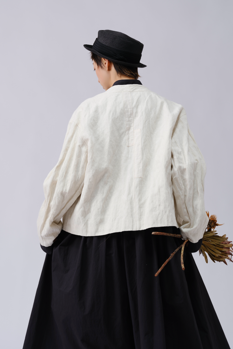 メタリックシワ加工ショートジャケット