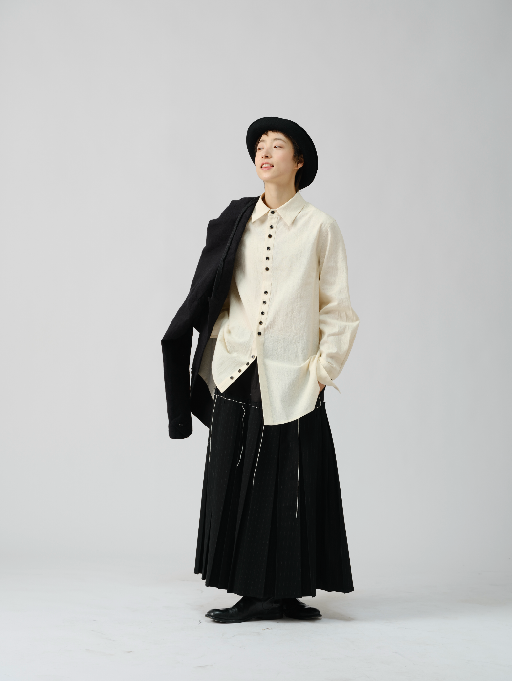 ルーズオープンカラーシャツ