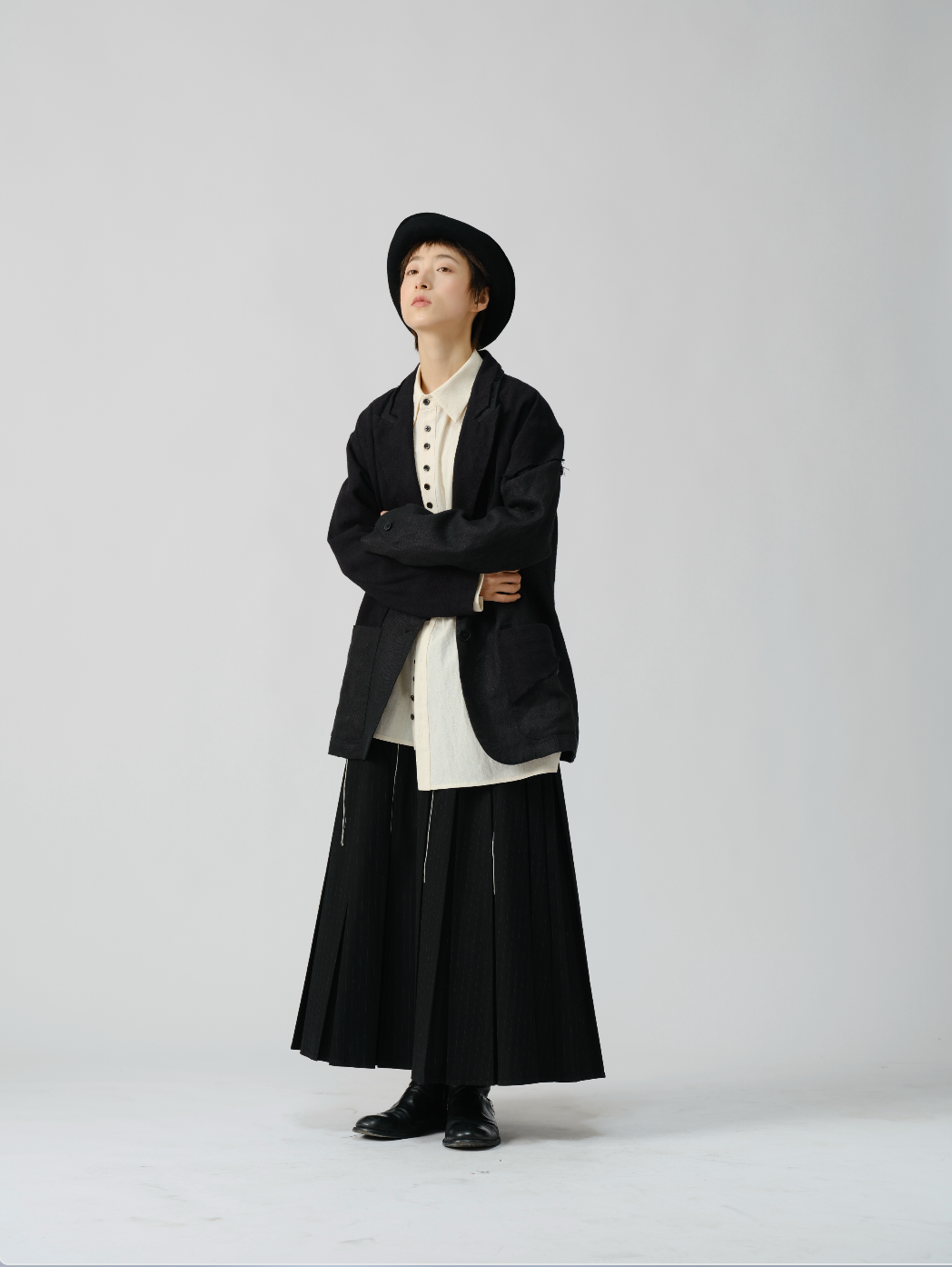 プリーツデザインハンドメイドスカート