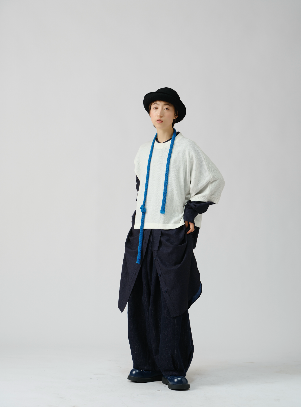 日系バルーンデニムパンツ