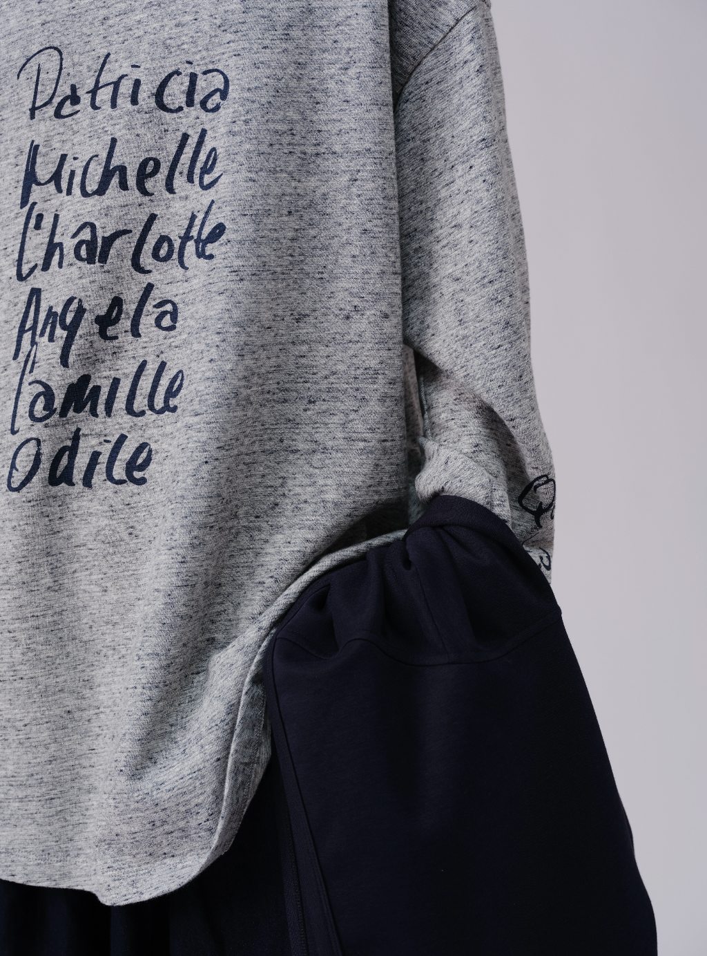 テクスチャープリント長袖Tシャツ