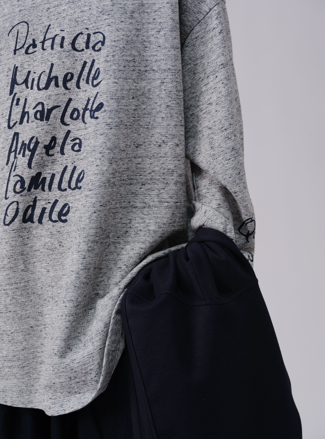 テクスチャープリント長袖Tシャツ