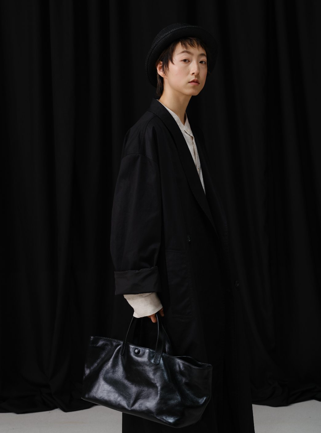 シンプルロングトレンチ