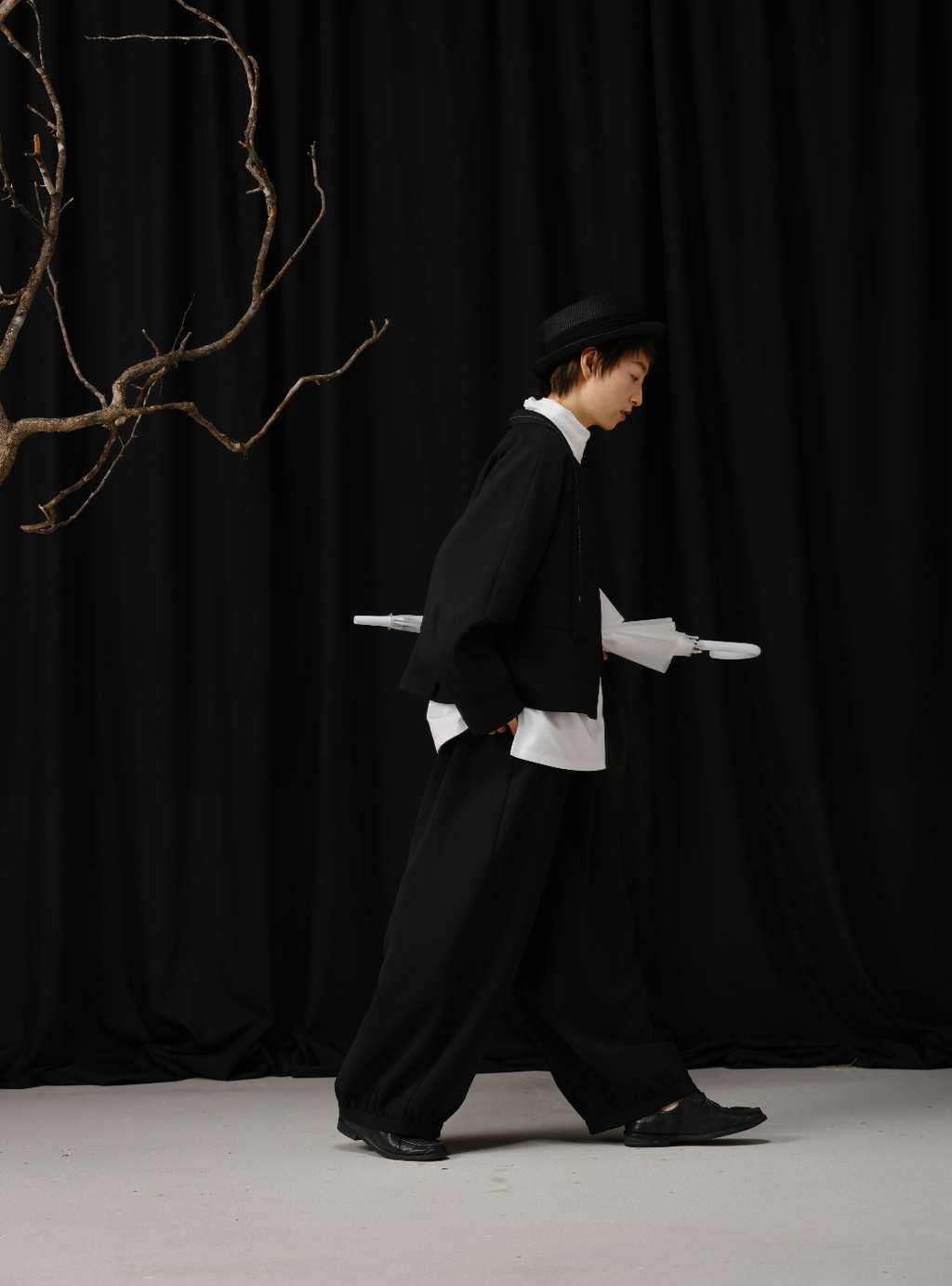 ランダムスラブワイドパンツ