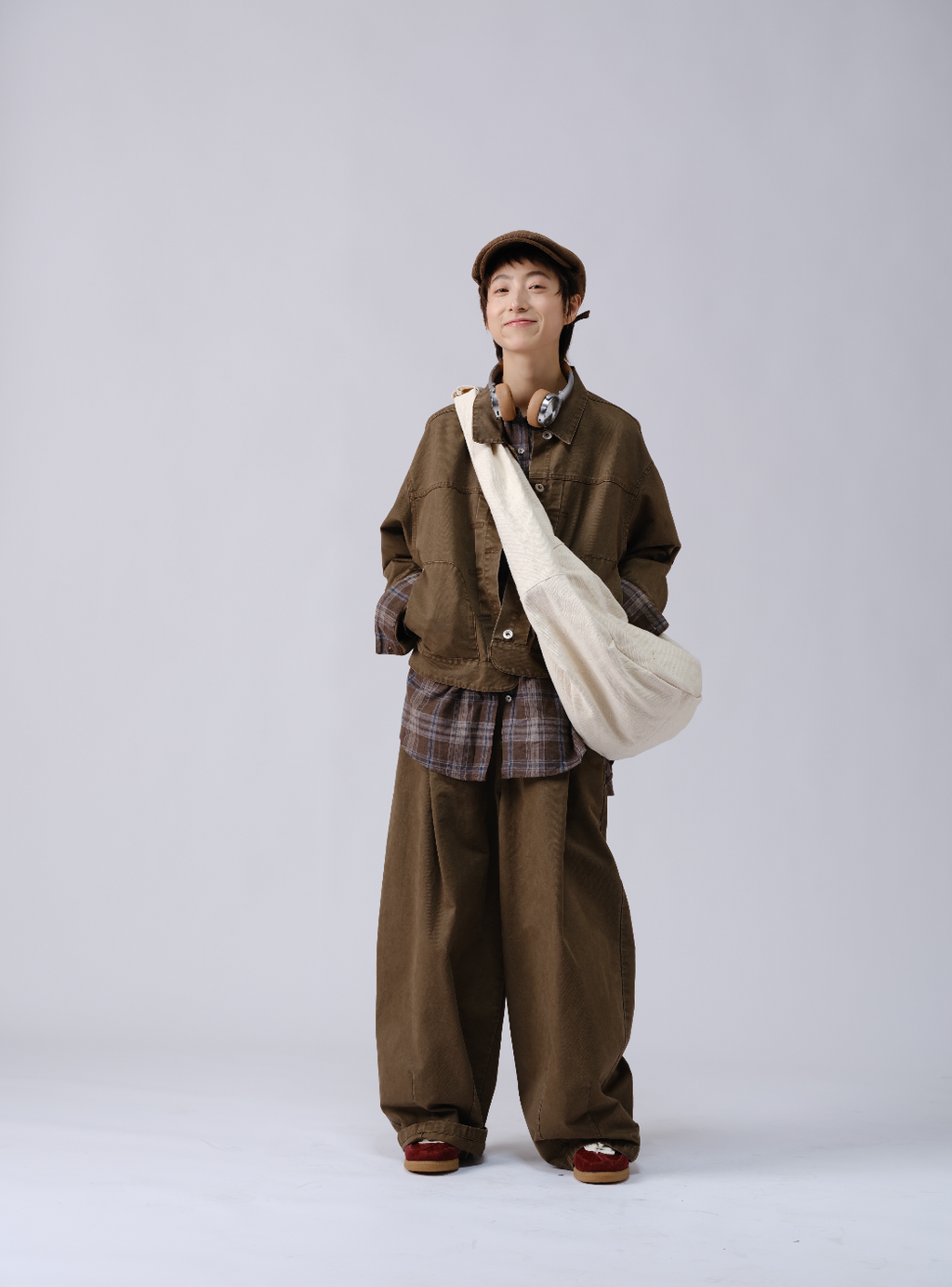 カジュアル日系チェックシャツ