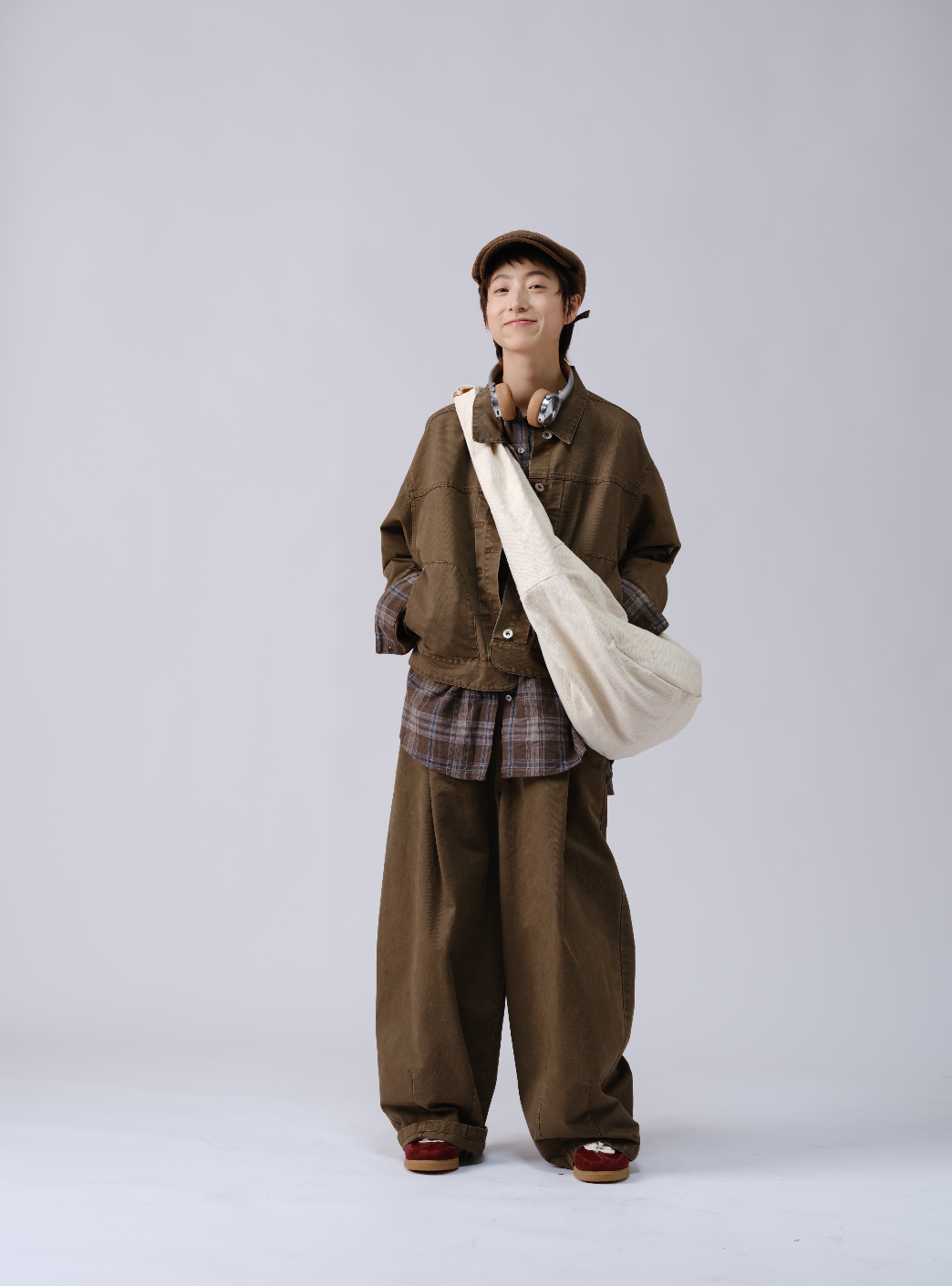 カジュアル日系チェックシャツ