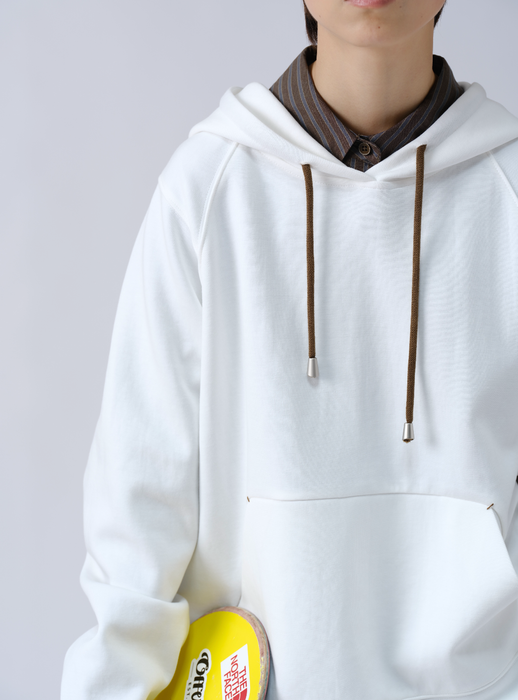 配色ドローストリングプルオーバー