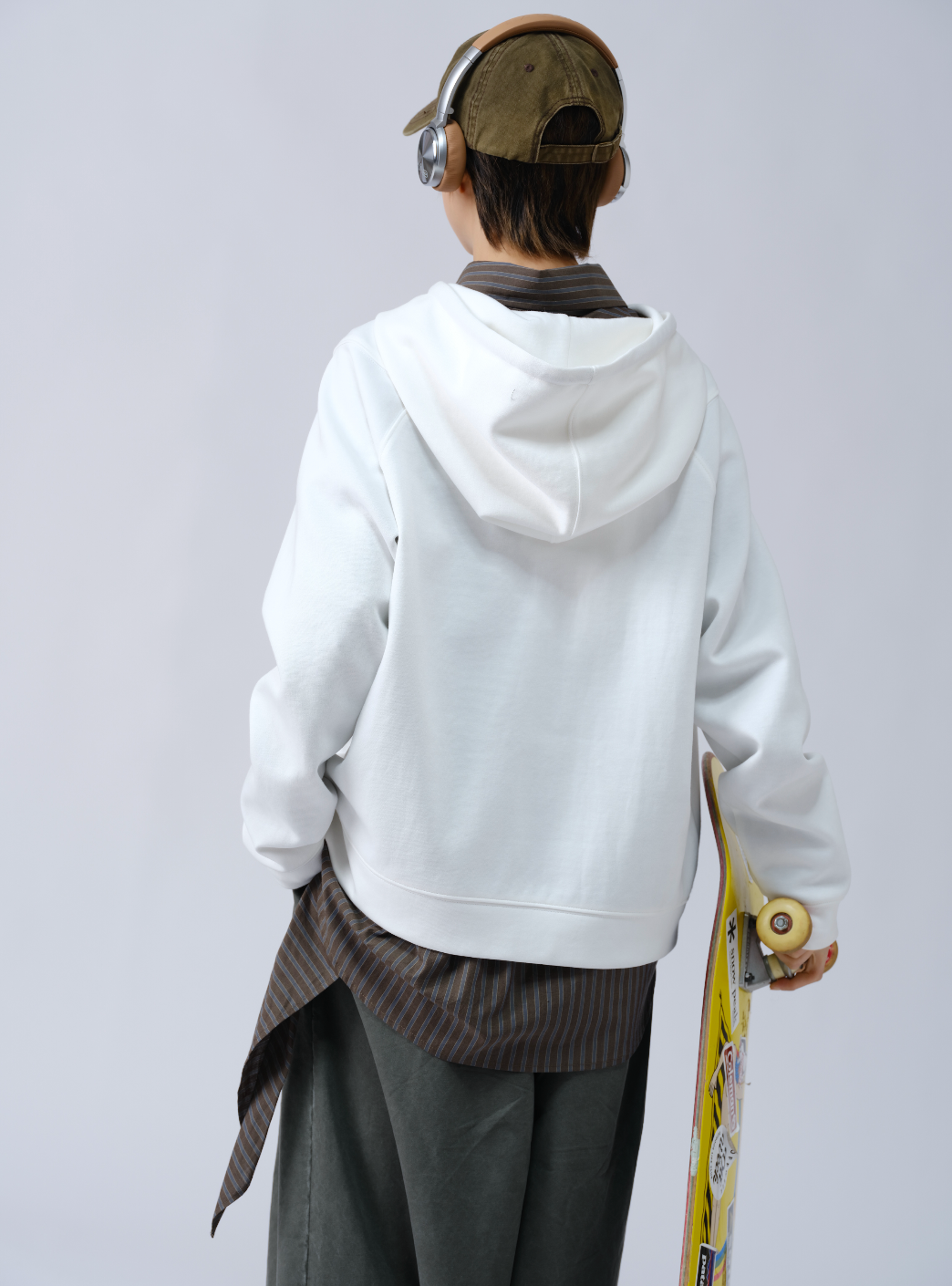 配色ドローストリングプルオーバー