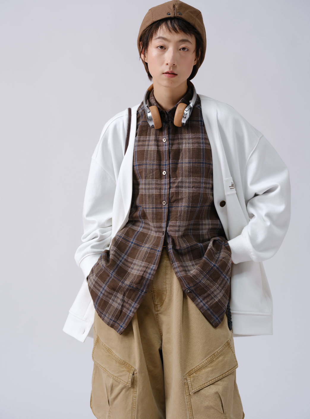カジュアル日系チェックシャツ