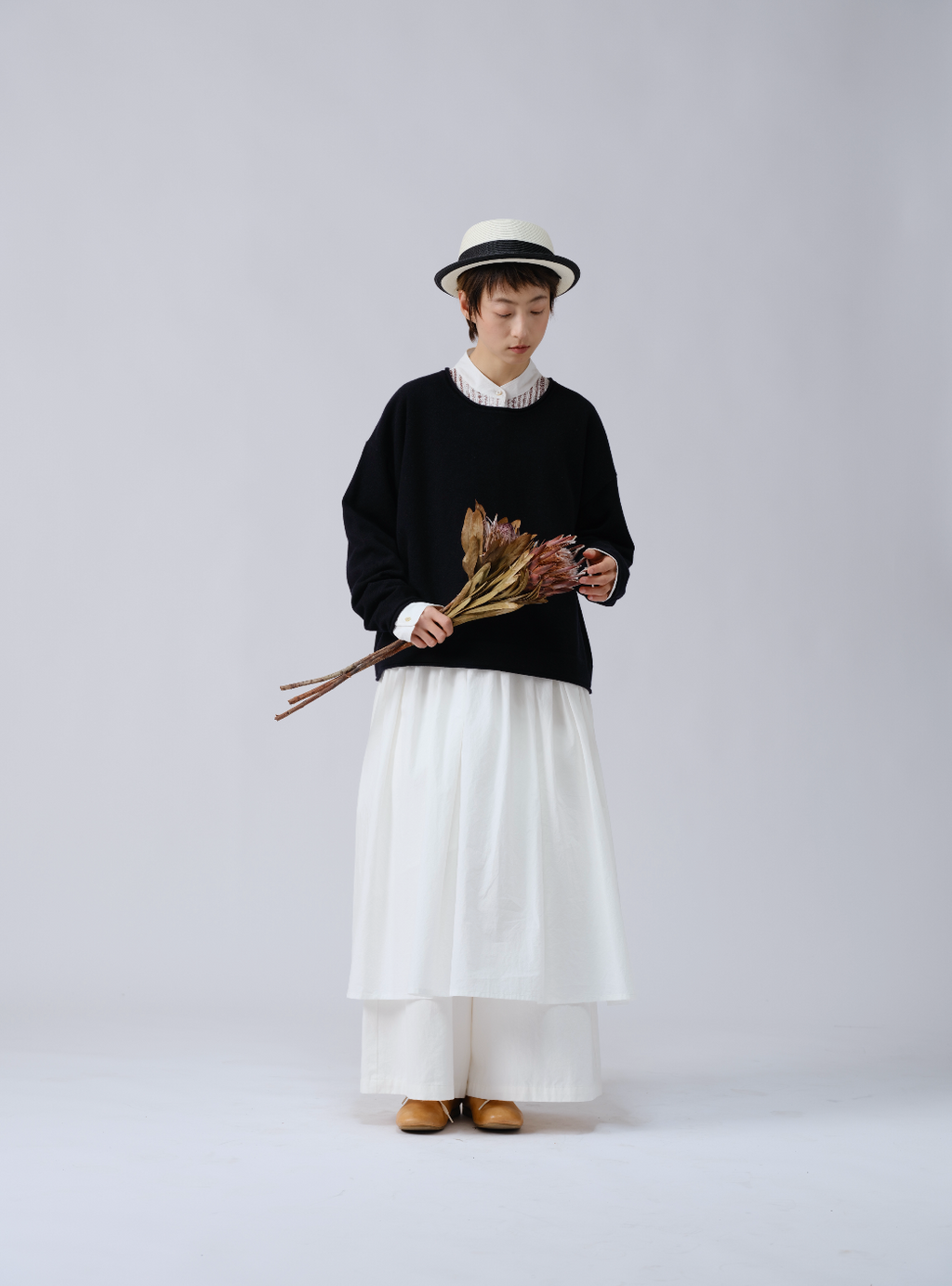 ワイドスカートパンツ