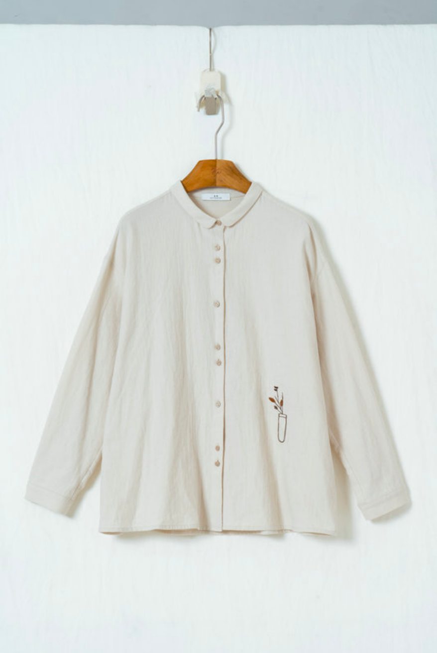 刺繍起毛シャツ
