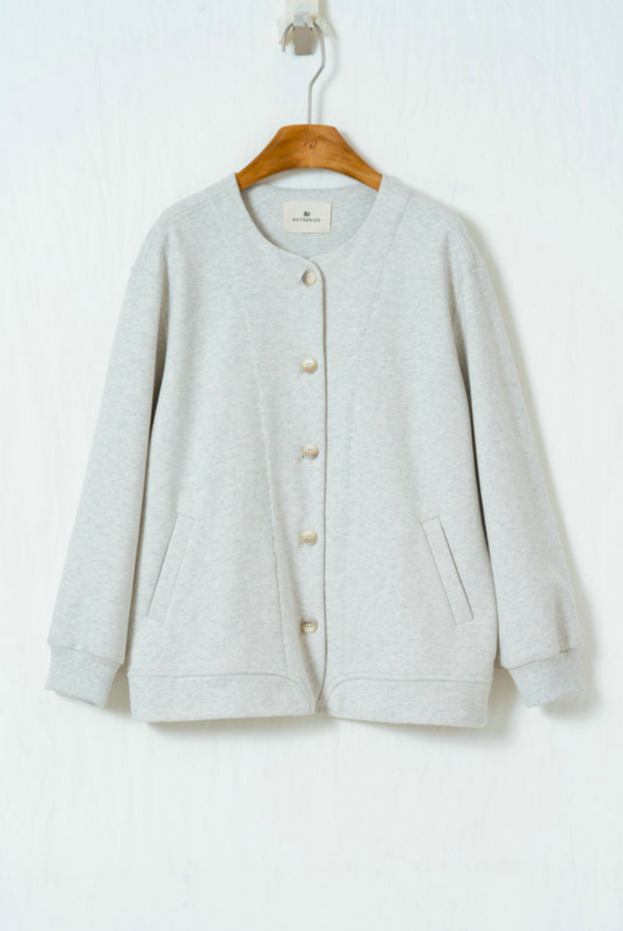 クルーネック立体スウェット