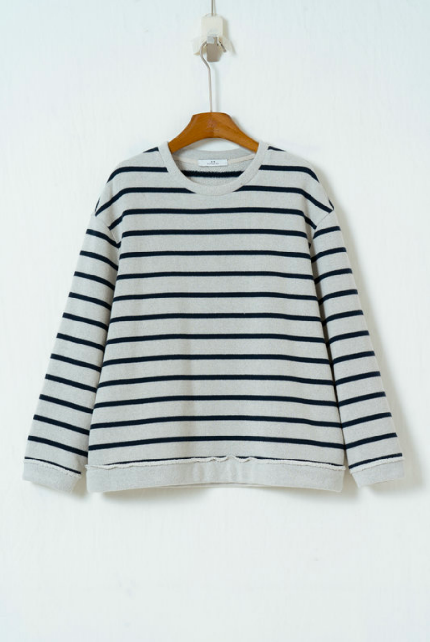 ボーダークルーネックスウェット