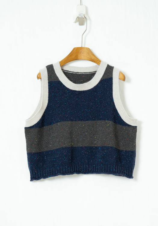 インディゴストライプベスト