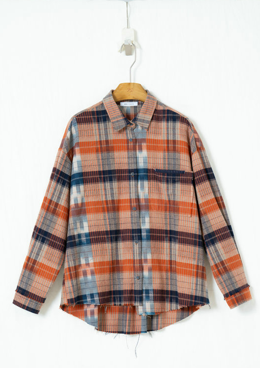 起毛チェックシャツ