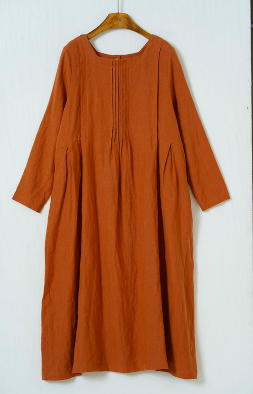 2WAYリネンタックワンピース