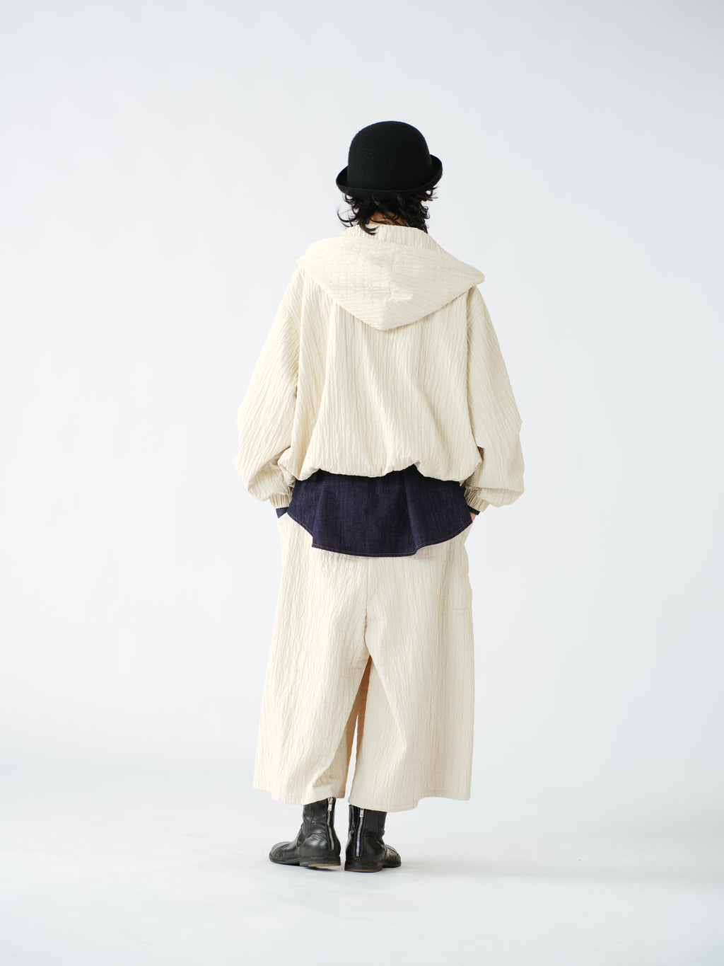 ワッシャー キルティングワイドパンツ