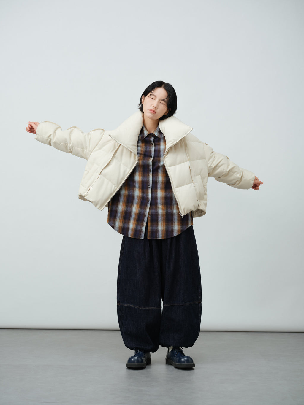 チェックカジュアルシャツ