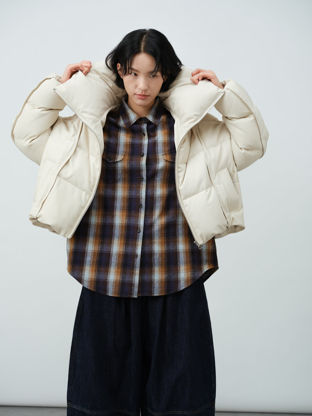 チェックカジュアルシャツ