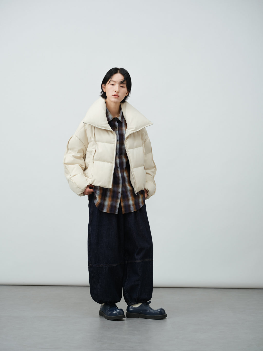 チェックカジュアルシャツ