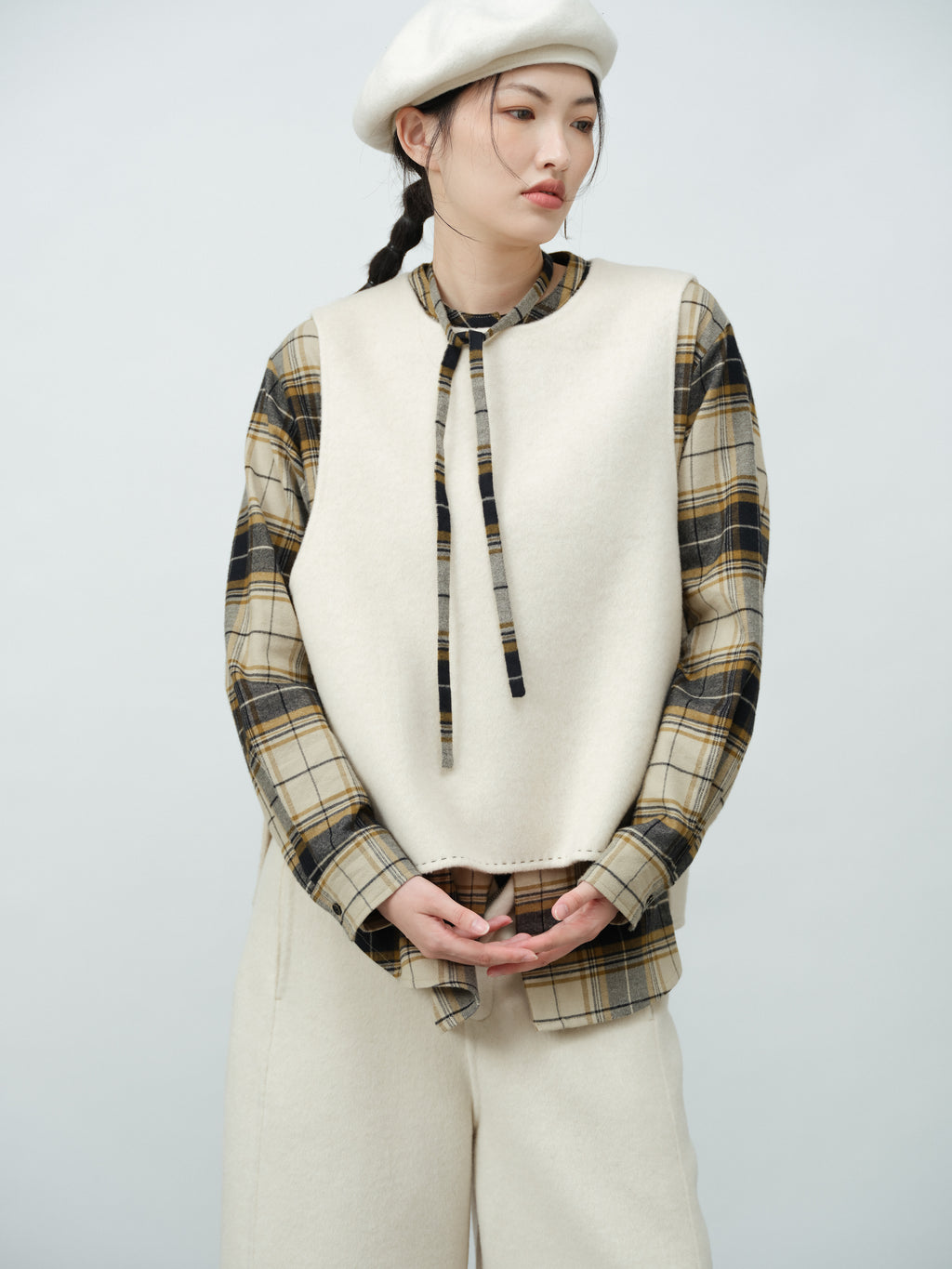 リボンデザインシャツ