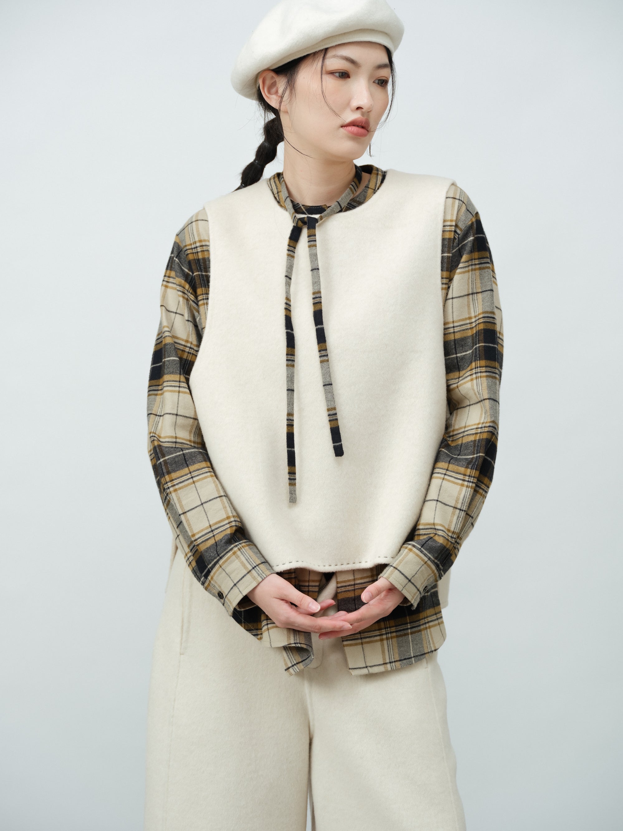 リボンデザインシャツ