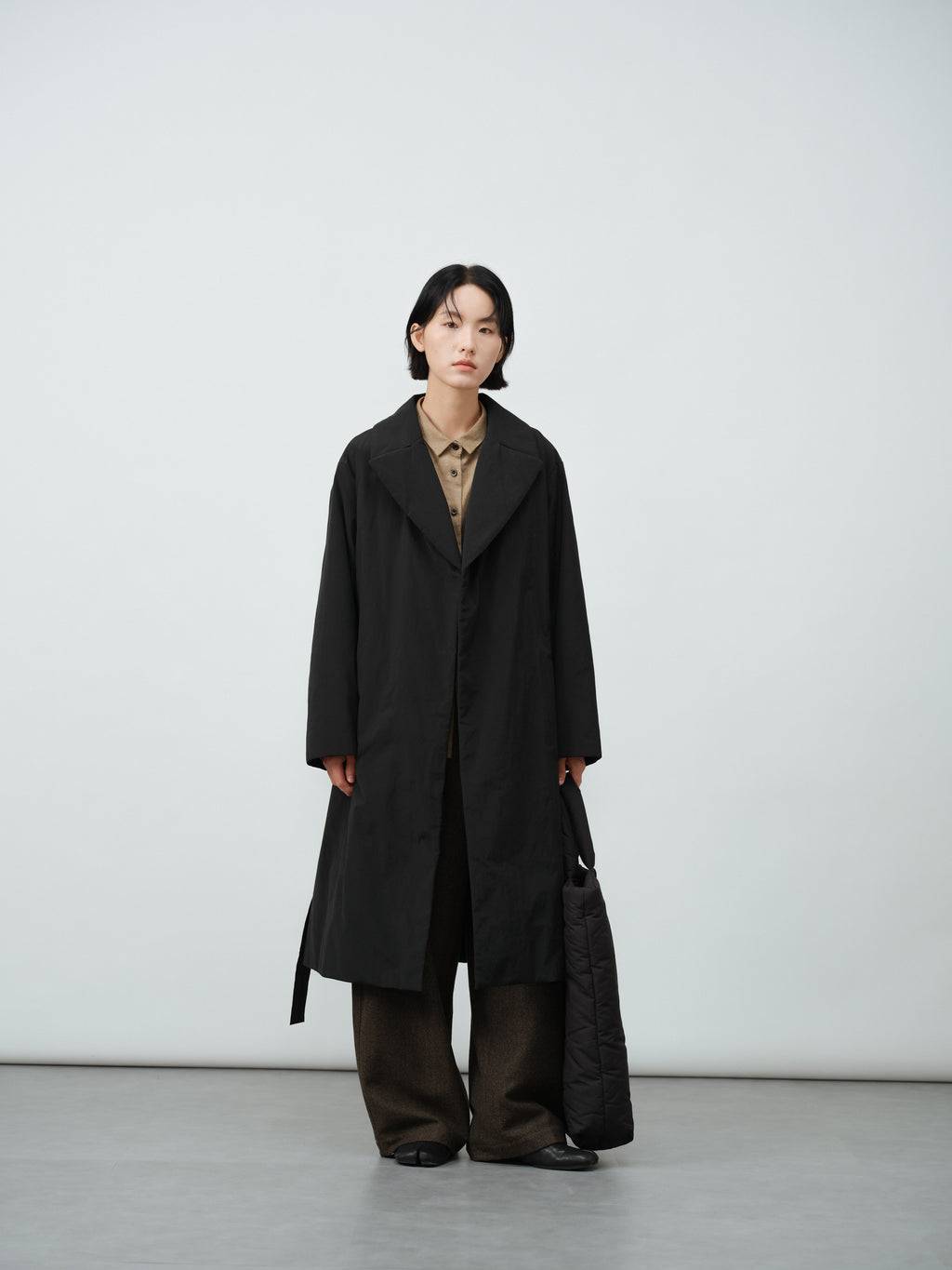 ヘリンボーンウールバナナパンツ