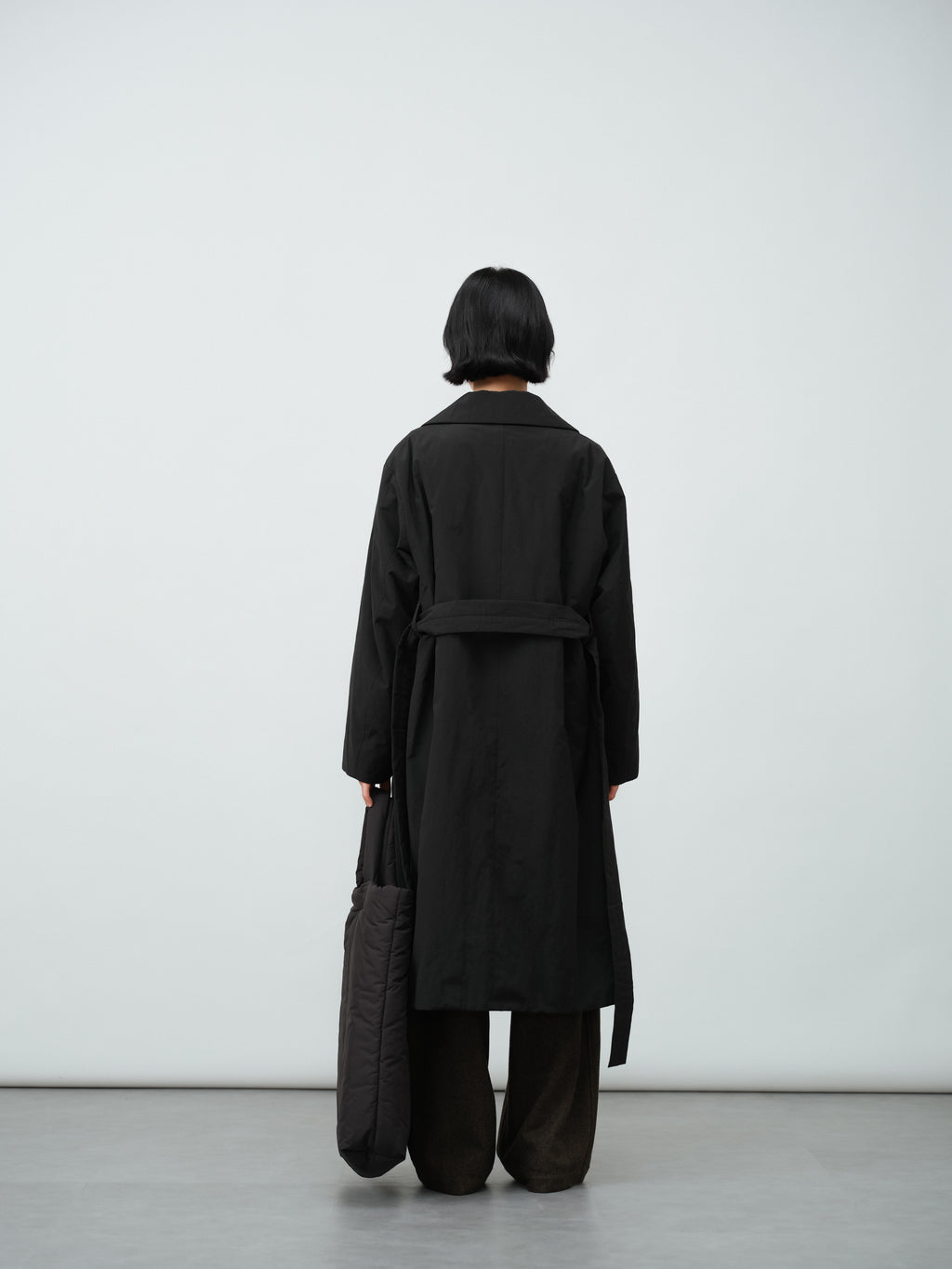 ノッチドラペルロング中綿コート