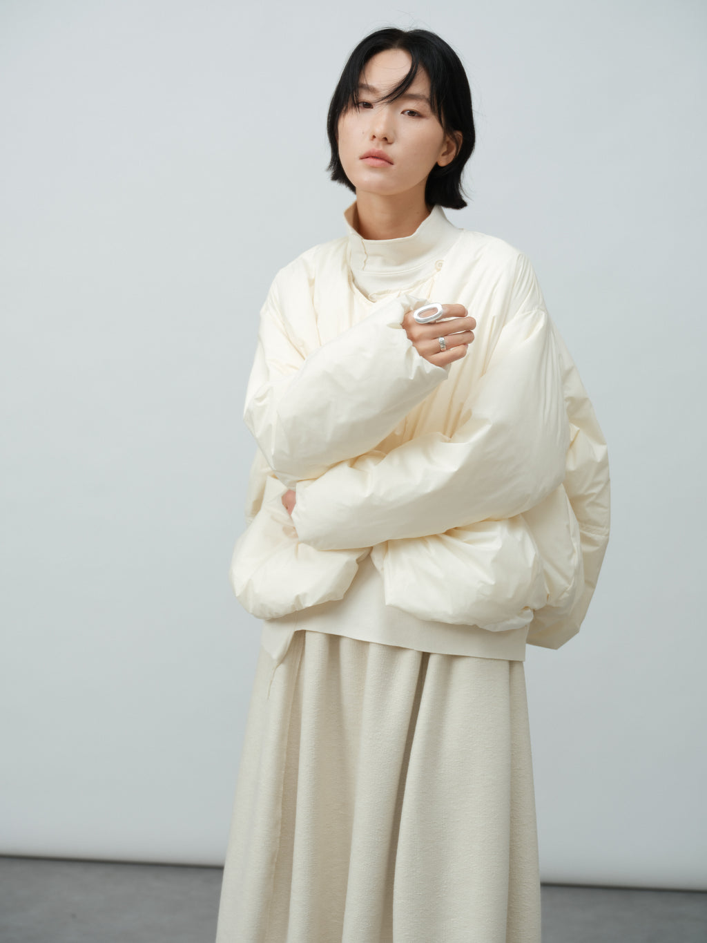 アセテートウールスカート