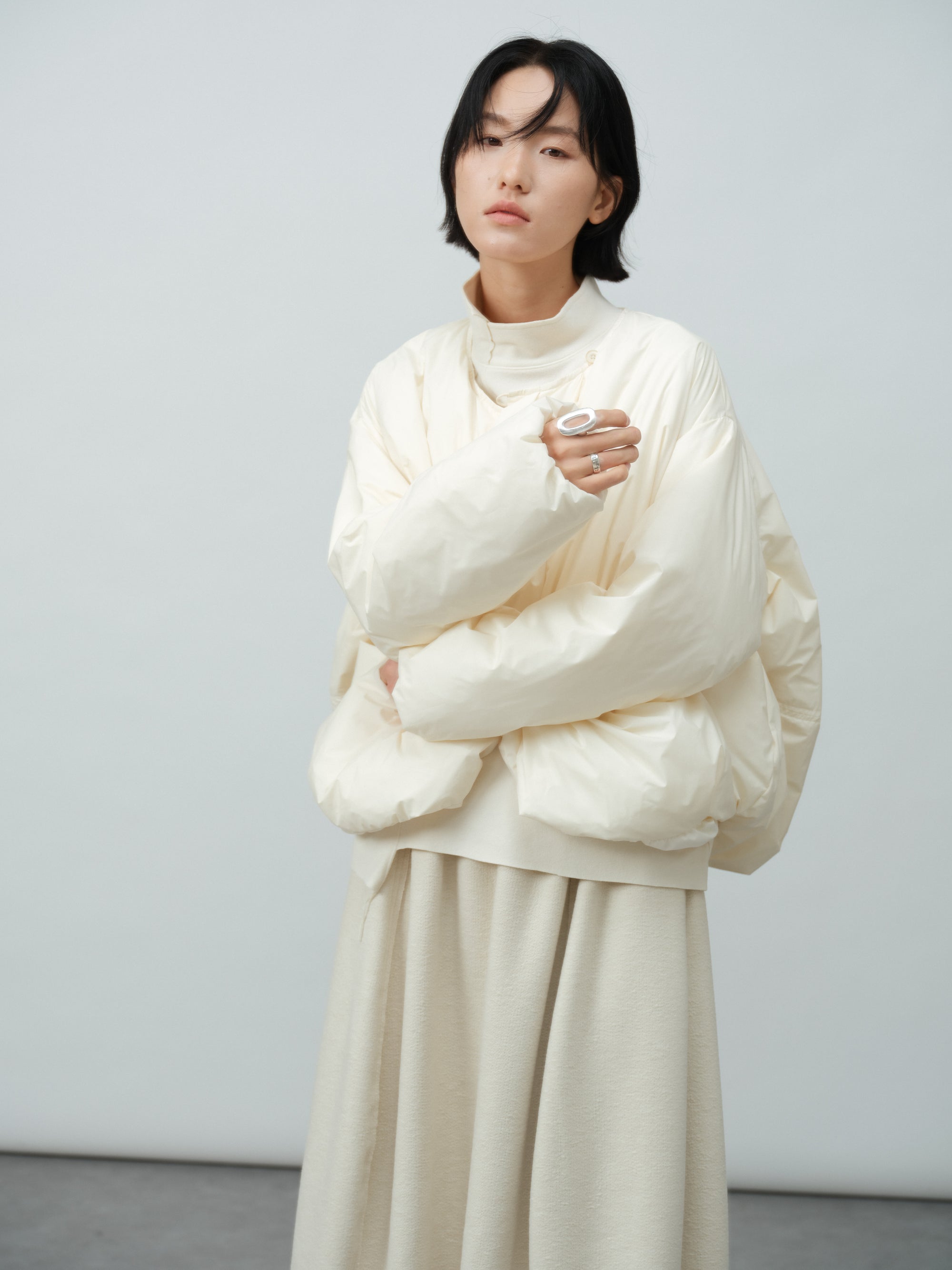 アセテートウールスカート