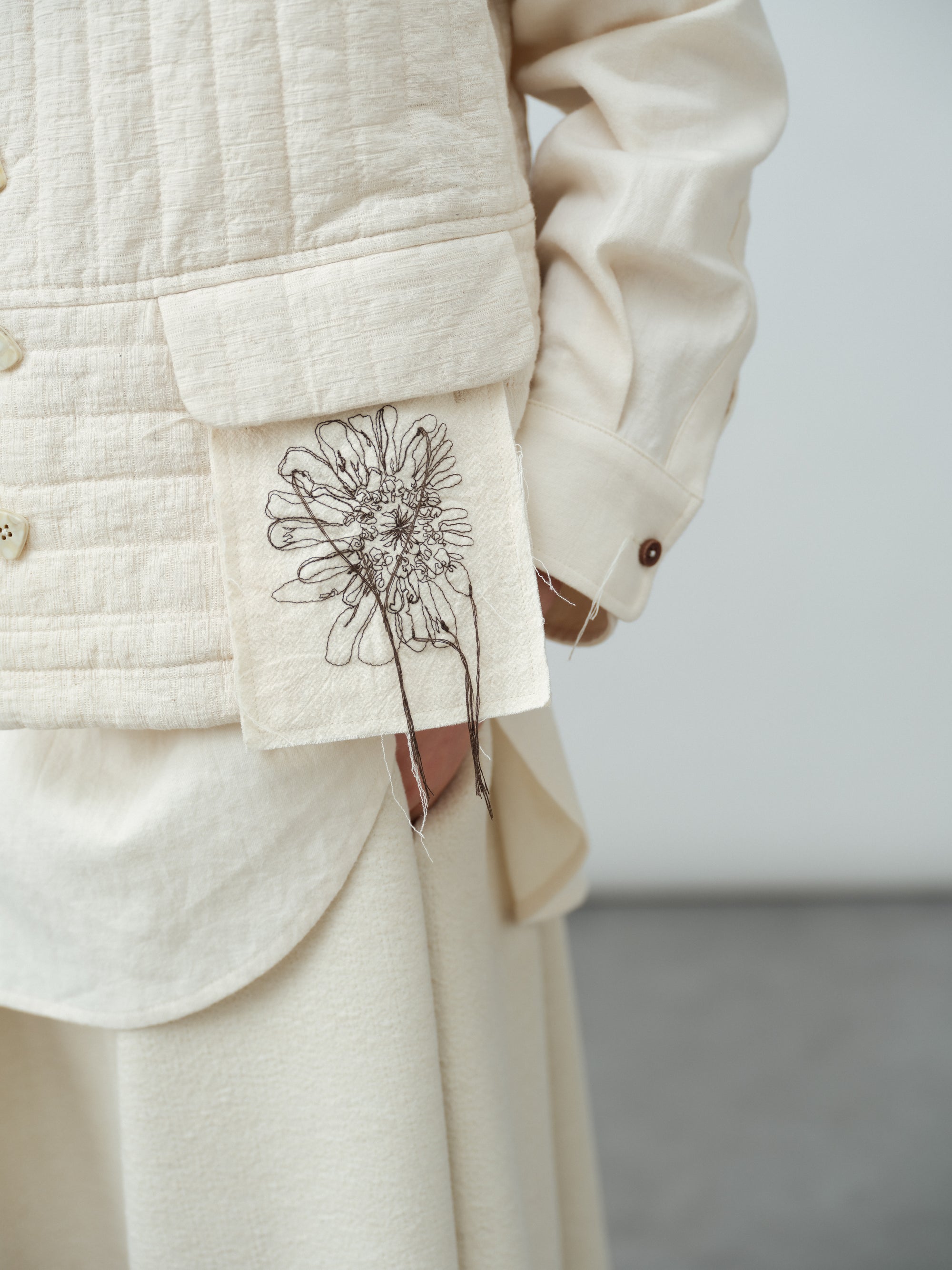 アンティークリネンコットンベスト