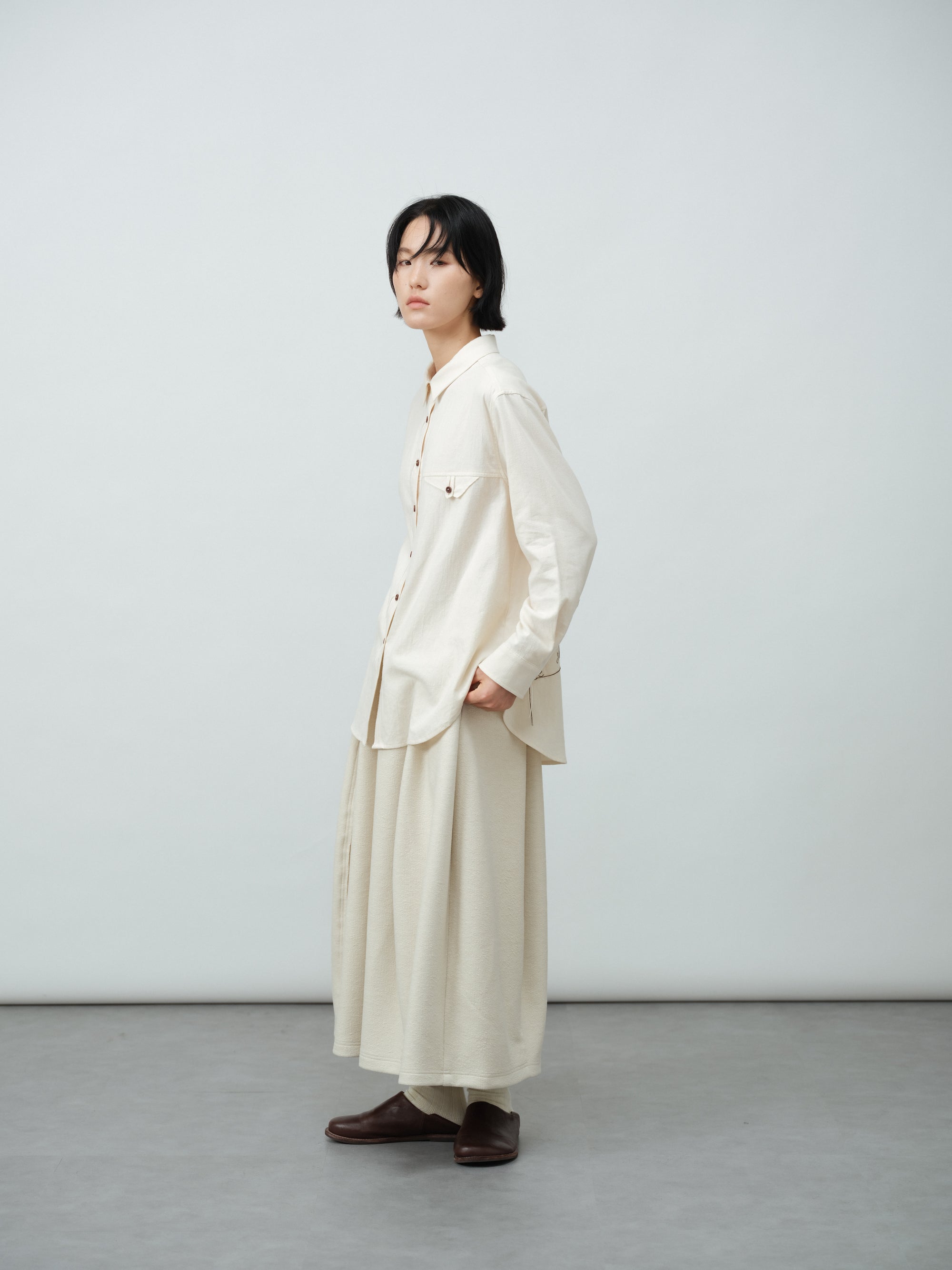 アセテートウールスカート