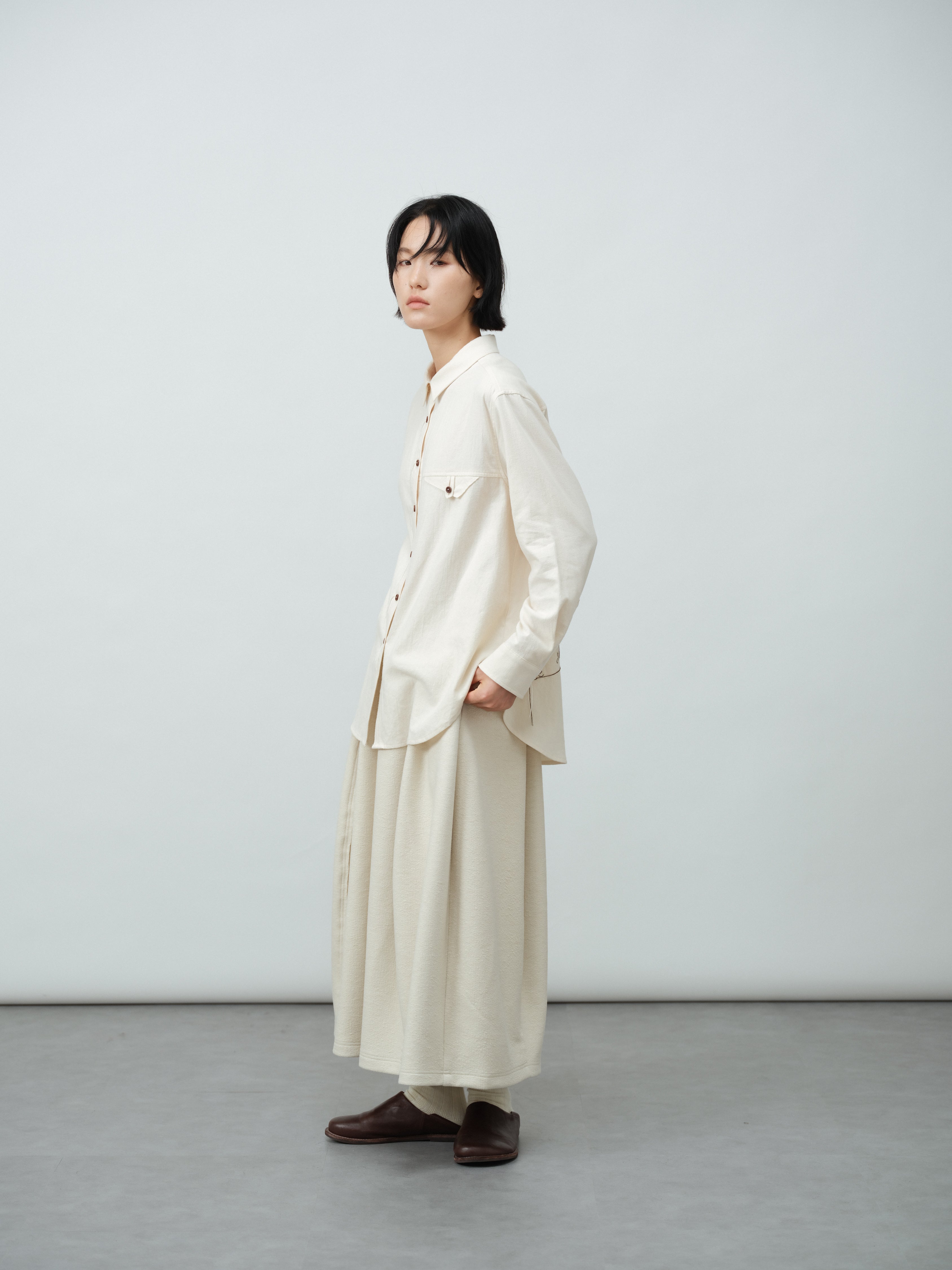 アセテートウールスカート