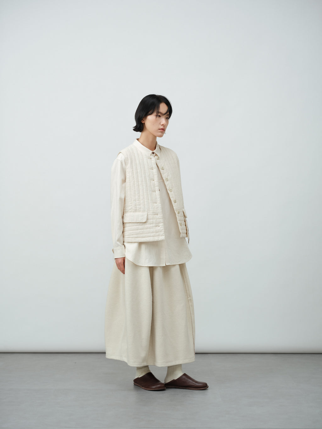 アセテートウールスカート