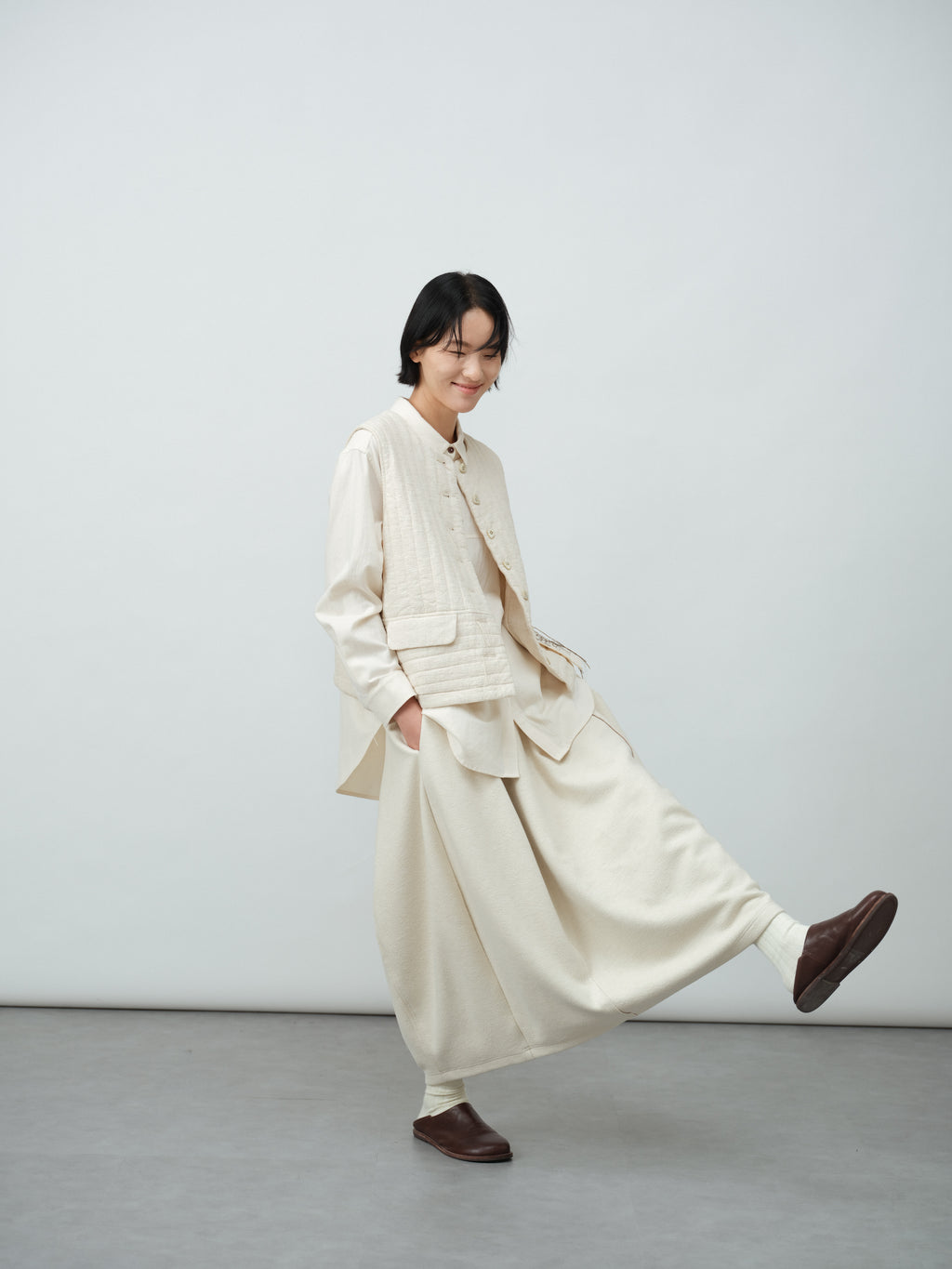 アセテートウールスカート