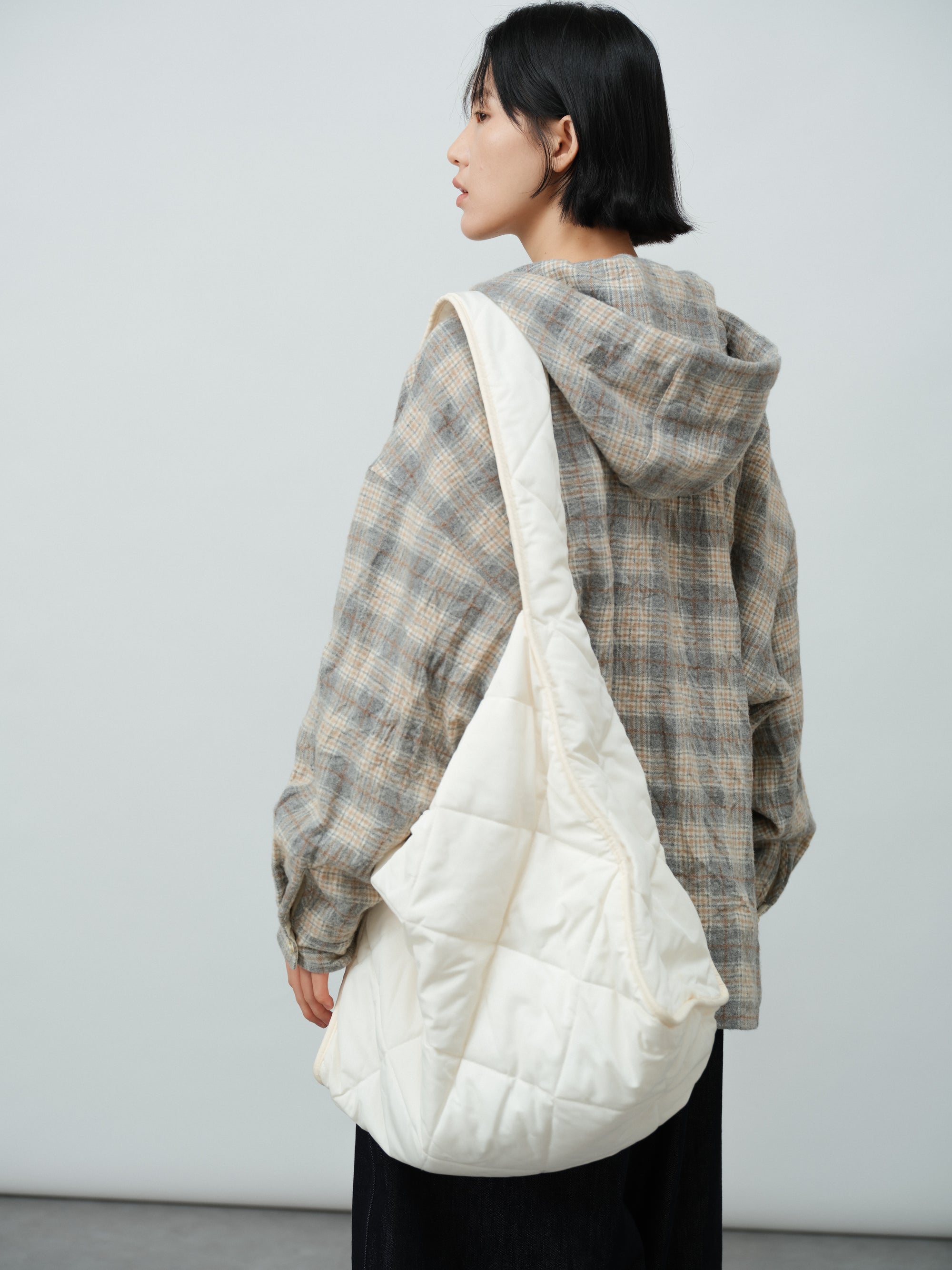 チェックパーカ