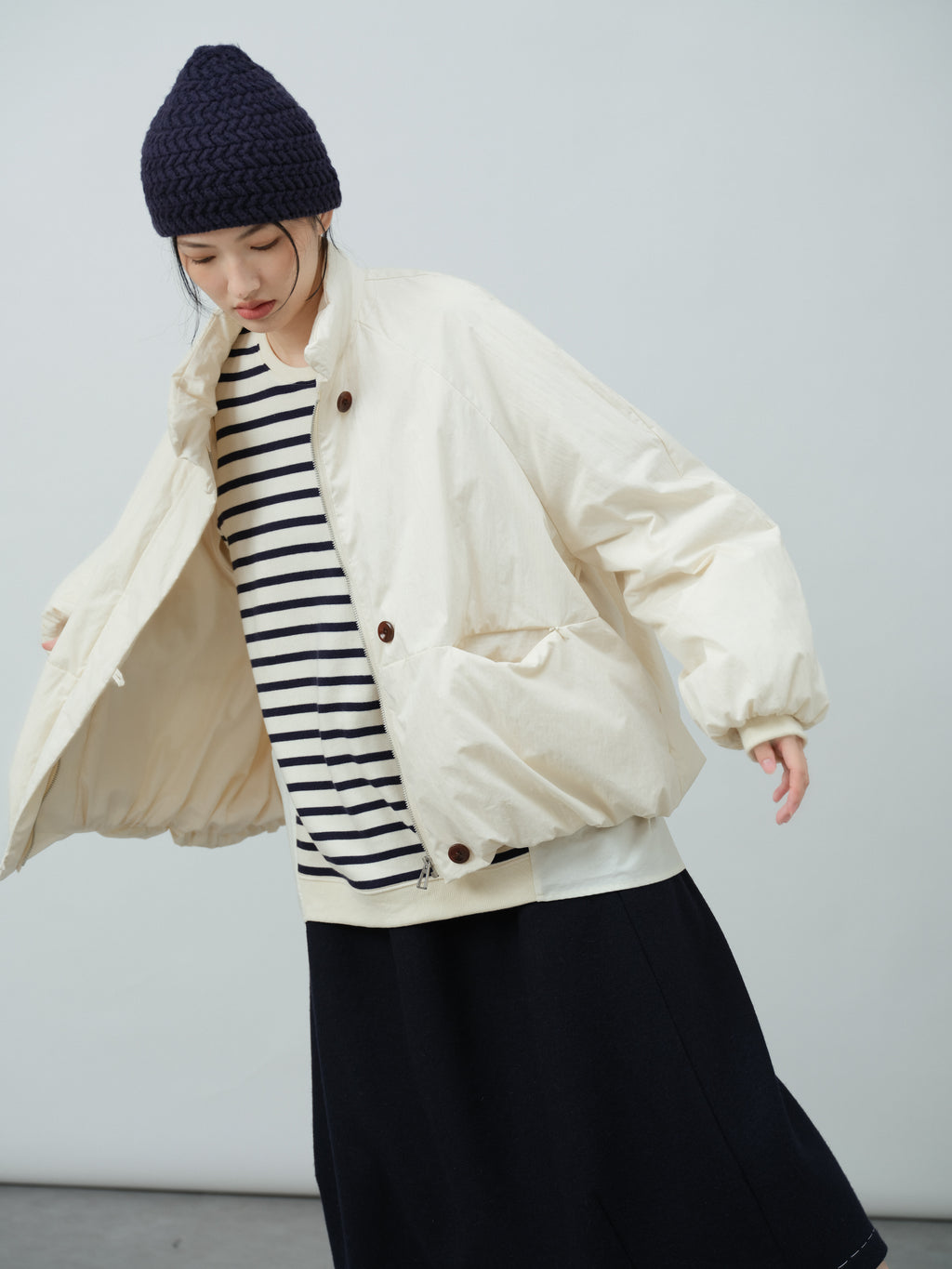 切替ボーダートップス